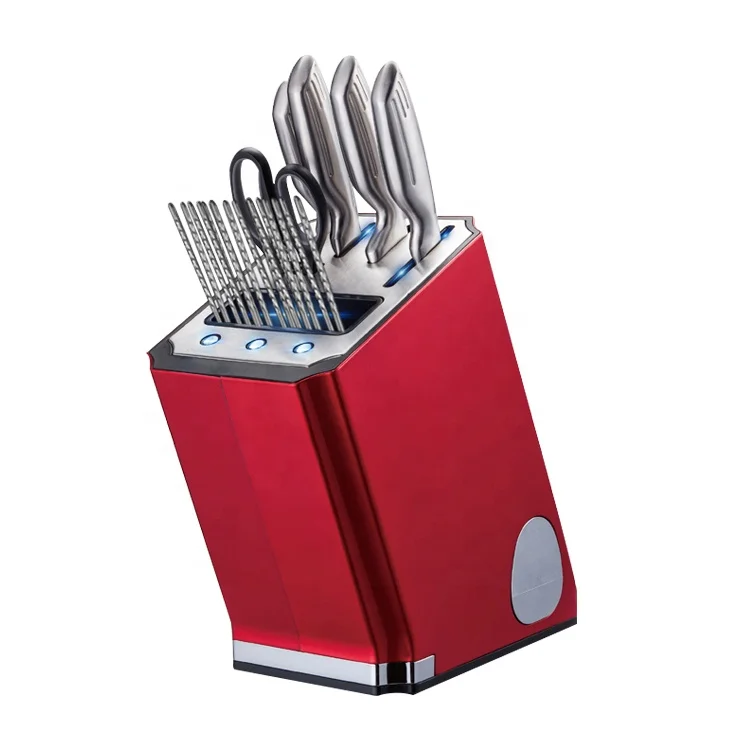 
intelligent Kitchen appliance Disinfection Knife Holder Block with Knife Sharpener sterilizing knife holder 