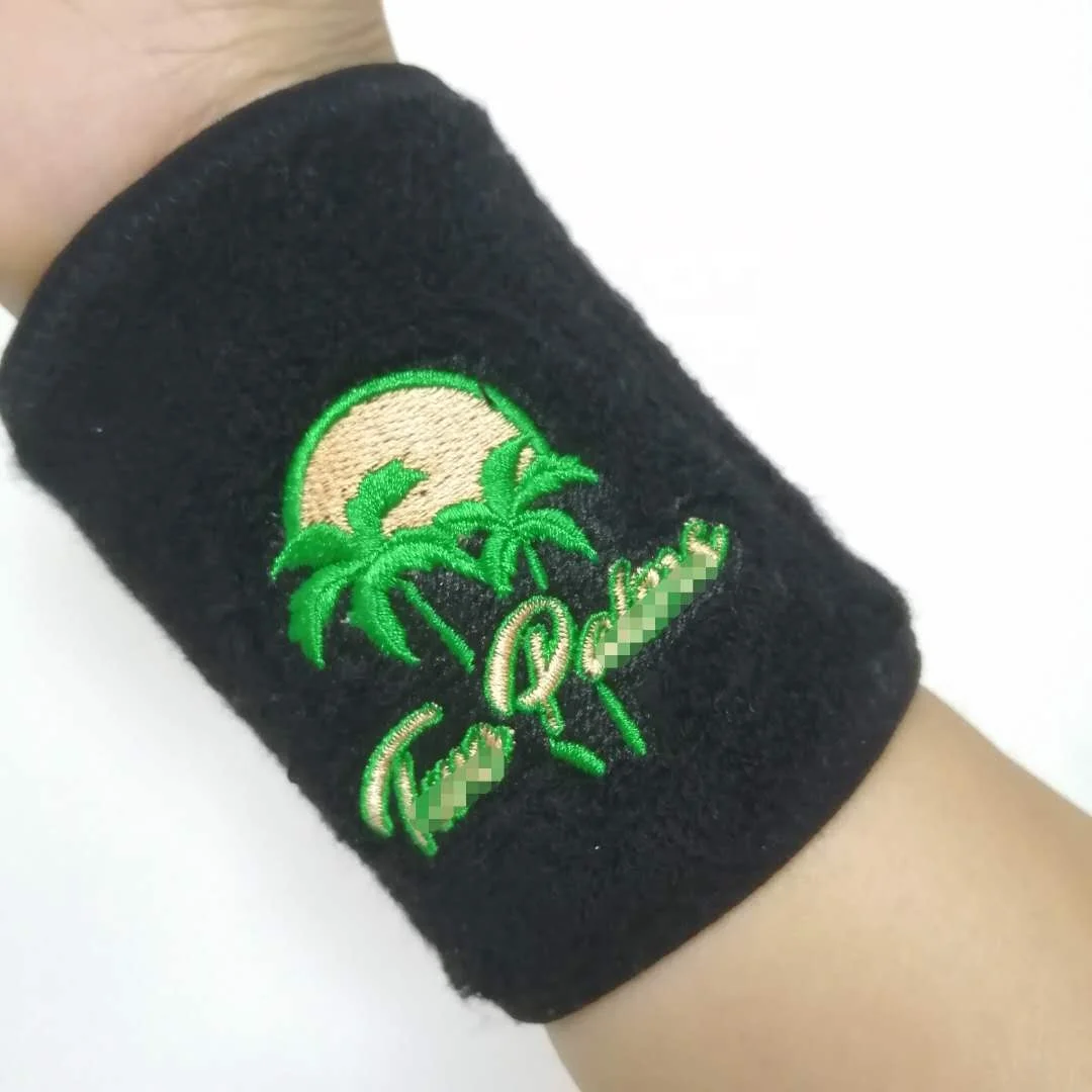 Хлопковая повязка на заказ для настольного тенниса, баскетбола, гольфа, боулинга, спортивного зала, махровое полотенце, повязки на запястье с молнией