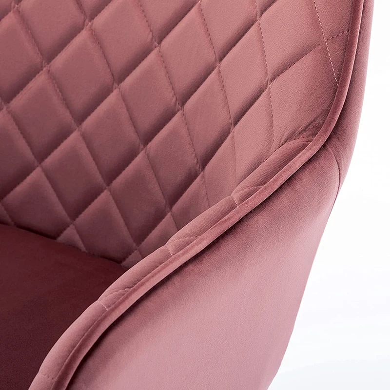 Modern Nodic Elegant Italian Metal Iron Leg Upholstered Dining Luxury Faux Leather Dining Chair With Arms