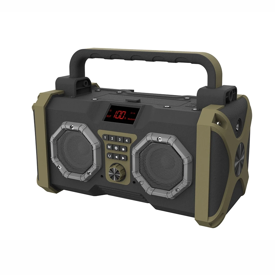 NOAA WB FM DAB+ digital radio emergency broadcast adio antenna 20000mAh power banks outdoor powerful speaker