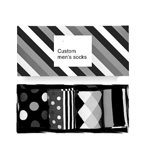 mens dress socks & hosiery personalized classic Business crew happy design colored Casual  cozy sock custom logo crew for men