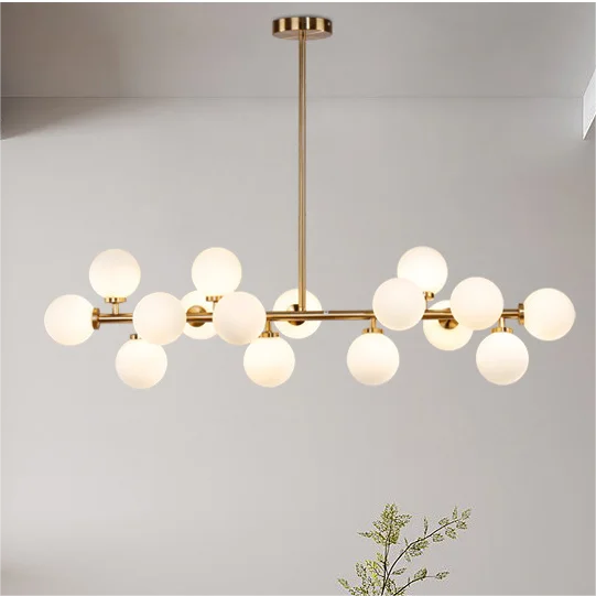 Design models bedroom study room pendant lamp elegant gold hotel villa restaurant bar 16 ball E27 chandelier