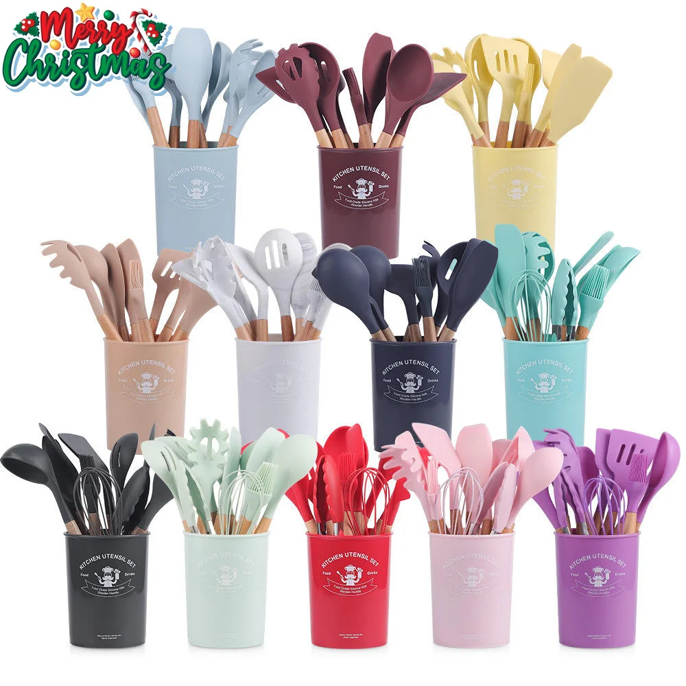 12 шт., набор деревянных кухонных принадлежностей