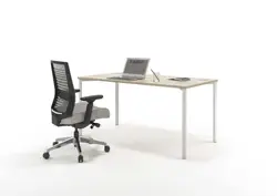 Ergonomics MDF office desk furniture computer table home office with transparent acrylic screen