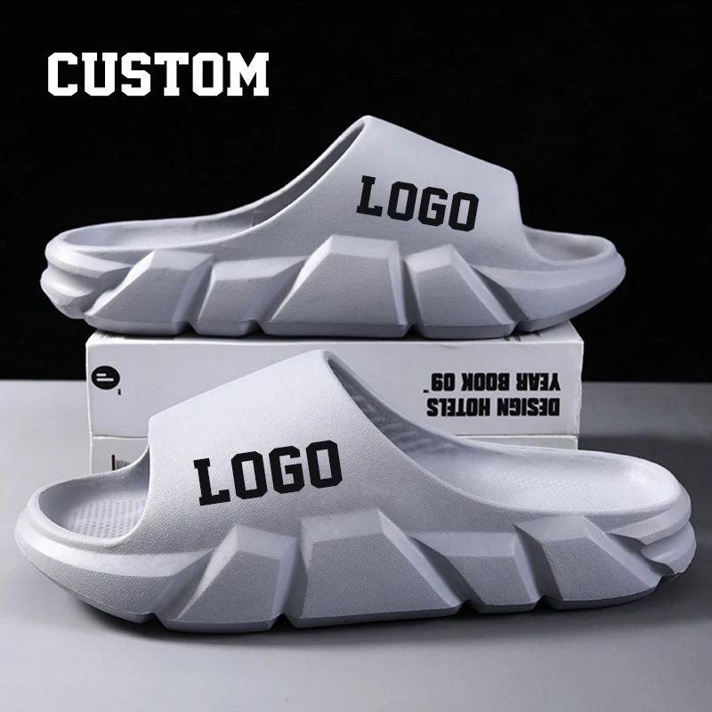 2023 модные уличные сандалии большого размера с индивидуальным логотипом на заказ из пены EVA, мужские сандалии, шлепанцы, шлепанцы с логотипом для мужчин