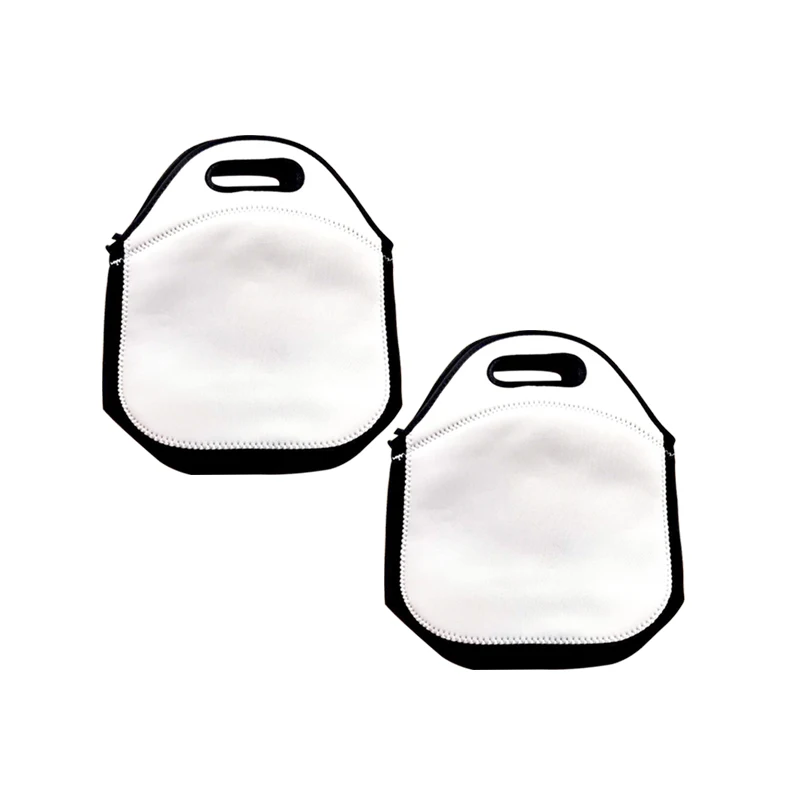 Portable big size insulated blank white neoprene lunch cooler bag for sublimation