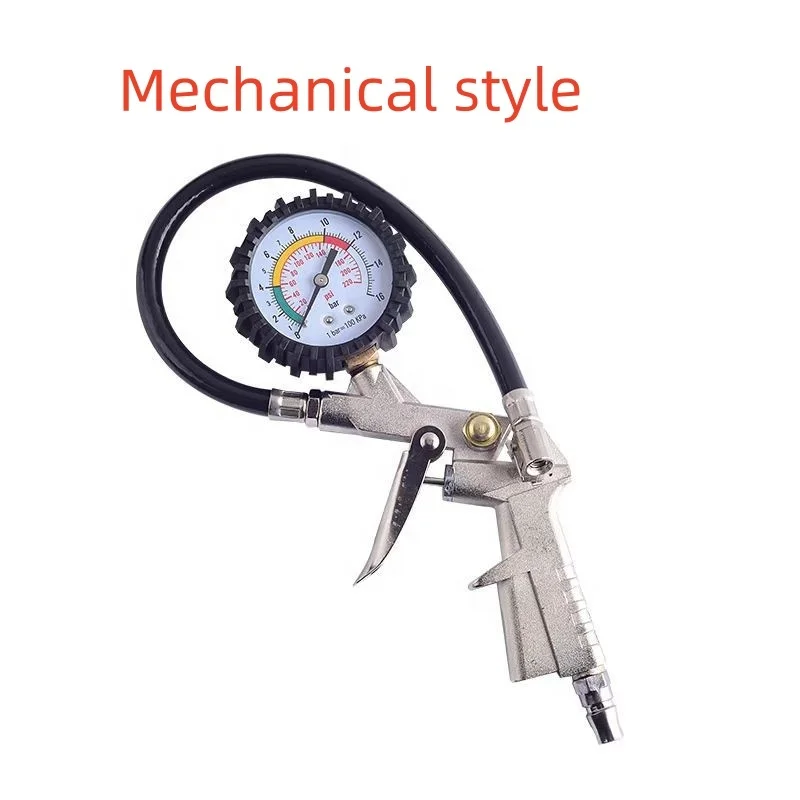 Car Tire Air Pressure Inflator Gauge 0-16bar/0-220psi Mechanical Dial Inflated Pumps Deflated Inflation Motorcycle Repair Tool