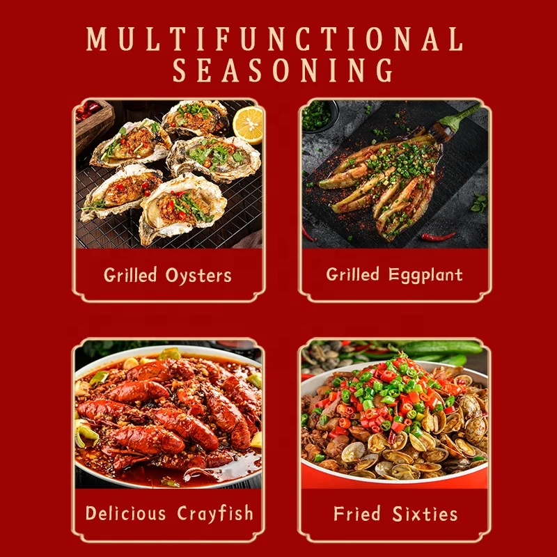 235g Factory Garlic Flavor Chili Sauce Seasoning Spicy Crayfish Seasoning Chinese Spicy Snacks Seasoning For Restaurant