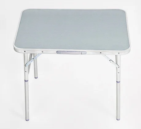 
Aluminum height adjustable frame light weight folding camp table portable outdoor MDF desk 