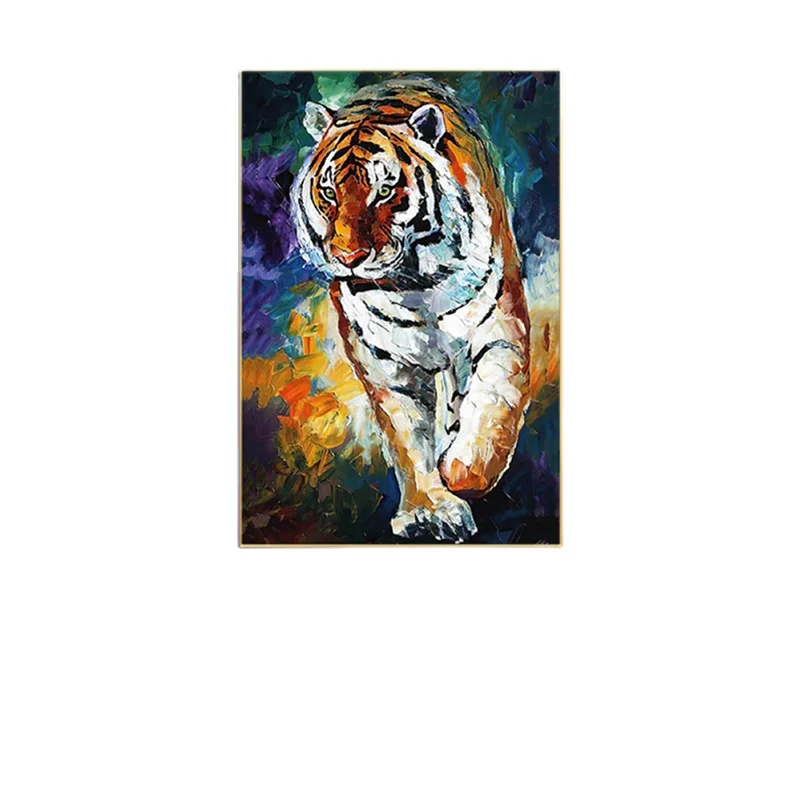 Painting the king of beasts knife painting three-dimensional tiger sitting room decoration painting abstract animal
