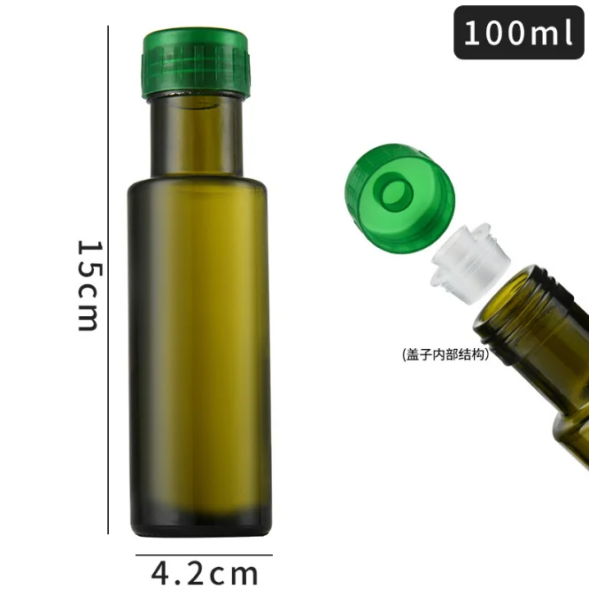 100ml 250ml 500ml 750ml 1L Seal Cap Competitive Price Sauce Olive Oil Glass Bottle Dispenser