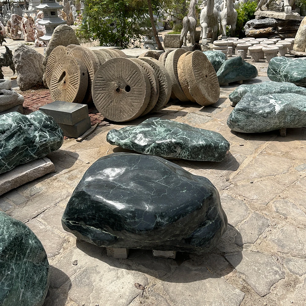 garden landscaping stone stone green marble landscape rocks