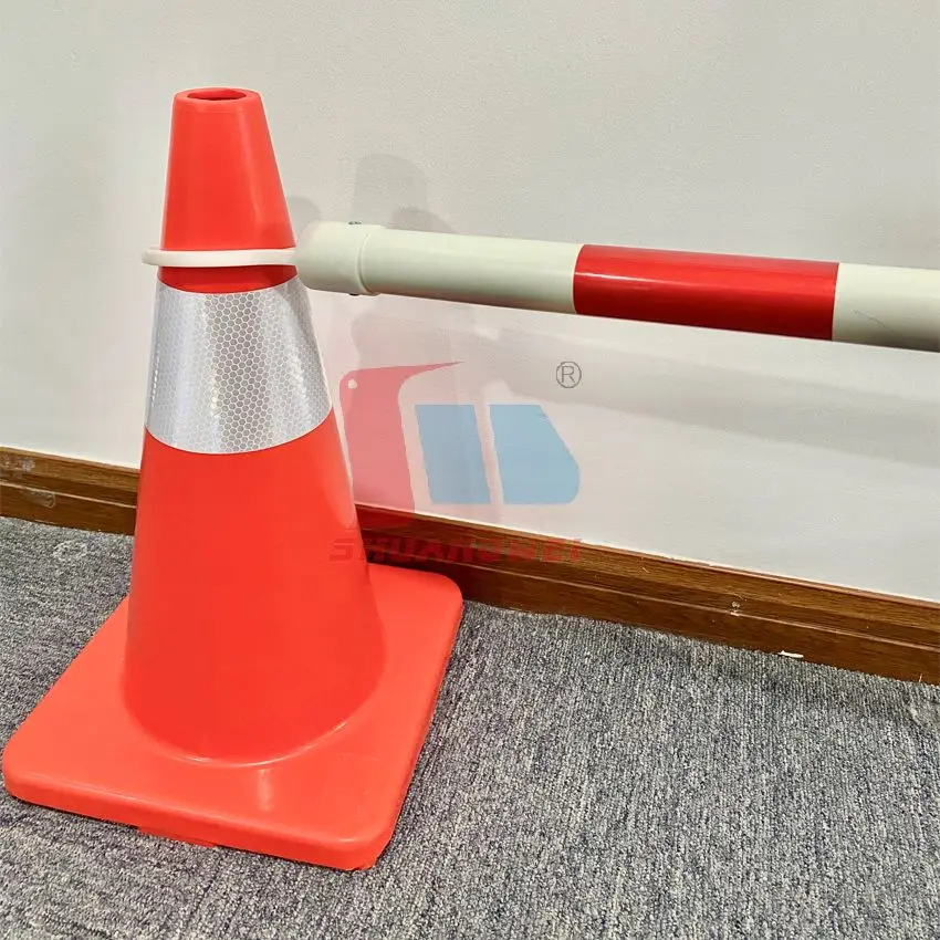 ABS Safety Traffic Cone Connecting Pole Retractable Barrier Bar Tie Rod Pvc Reflective Cone Bar For Traffic Cone