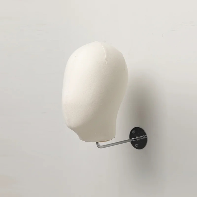 Wholesale Wig Wall Mannequin Female Male Model Hair Wigs Cap Display Holder Fabric Canvas Display Mannequin Head Wall Mount