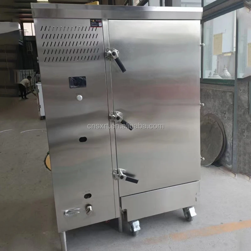 Commercial Custom Plateau special purpose Gas Rice Food Steamer cabinet Cart with trolley