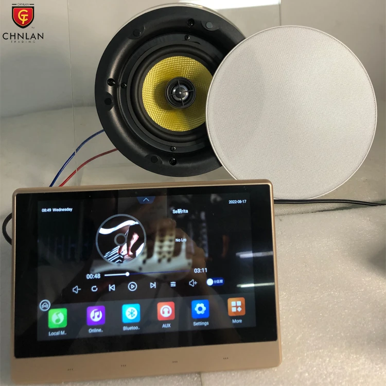 7 дюймов Android 8x30 Вт 2 зоны Tuya удаленное управление с помощью приложения BT Wi-Fi усилитель стены для умного дома гостиницы система фоновой музыки
