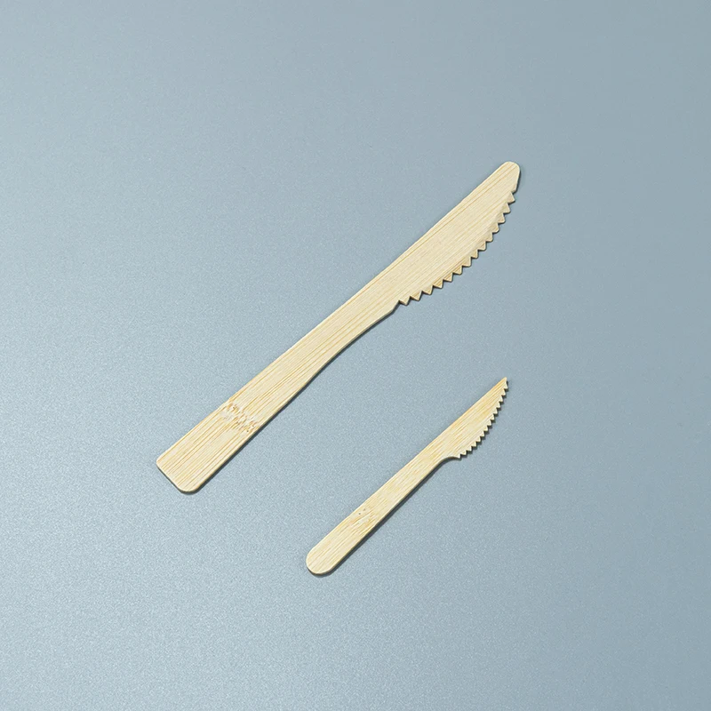 Disposable bamboo knife fork spoon cutlery set with bag case