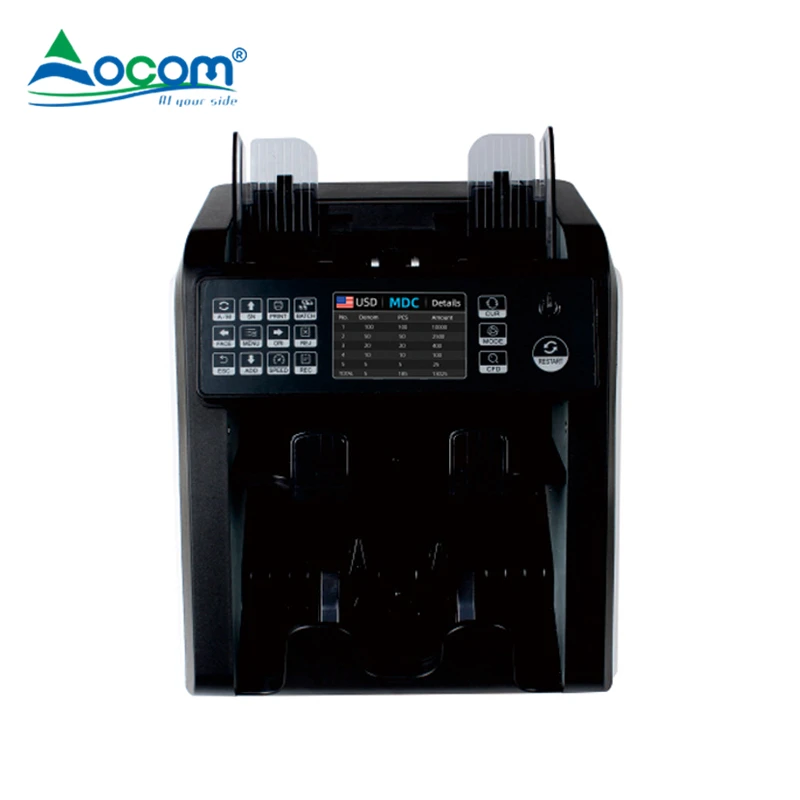 OCBS-950 OCOM Bill Counter USD EUR Multi-Currency Dual Cash Outlet CIS Bill Money Counter for Bank