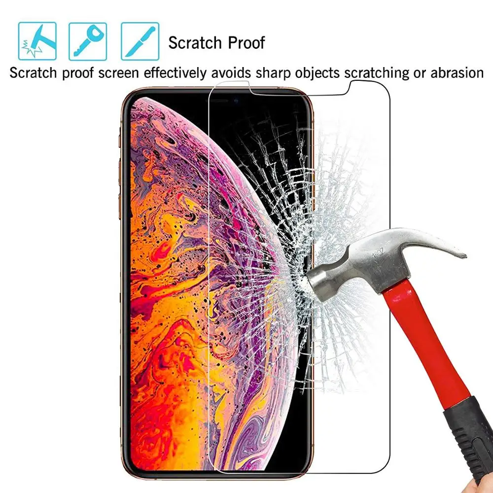 
Free Shipping Tempered Glass Screen Protector Protective Glass Film For iPhone 5 SE 6 7 8 Plus X XS 11 Pro Max 