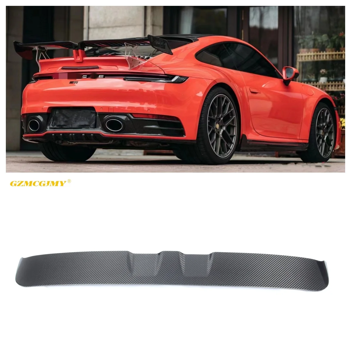 High quality 992 car wing spoiler suitable for Porsche 992 T Style dry carbon fiber top wing