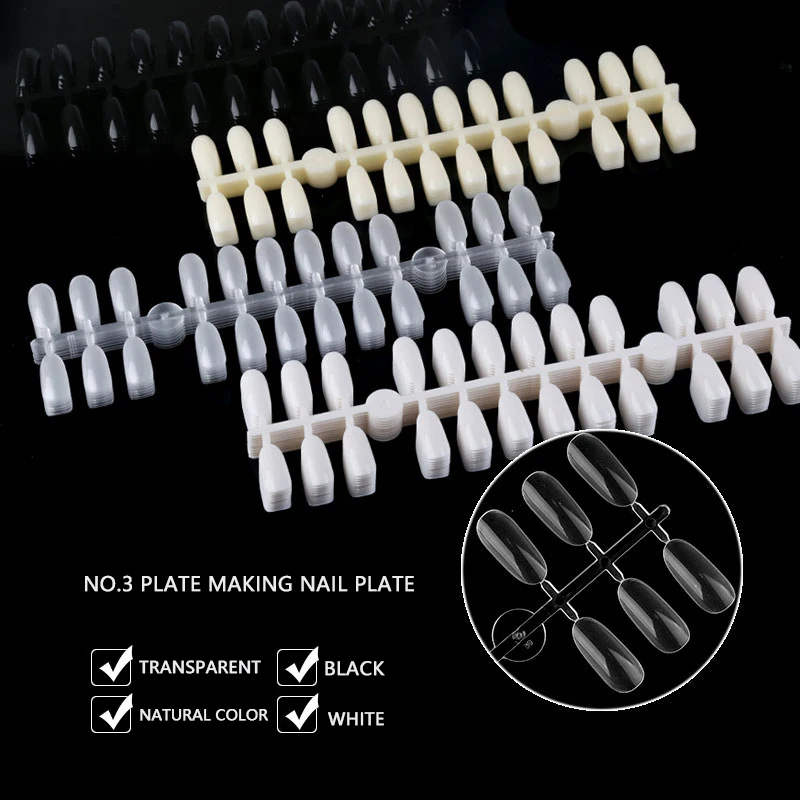Factory wholesale price bulk custom 240 piece half and full cover oval nail tips