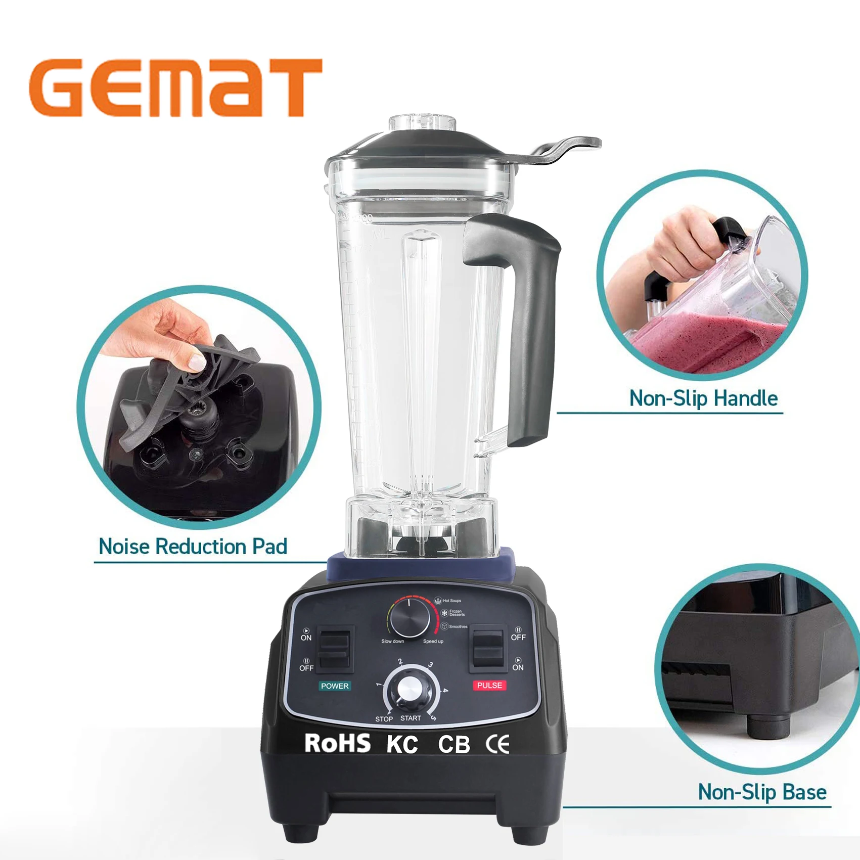 2L Powerful commercial Vegetable and Fruit Juicers soymilk maker blender sagrotan