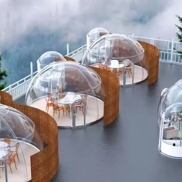 Waterproof Transparent Geodesic Hard Shell Desert  White Pvc Igloo Round Bubble Hotel Clear Luxury Dome Glamping Tent
