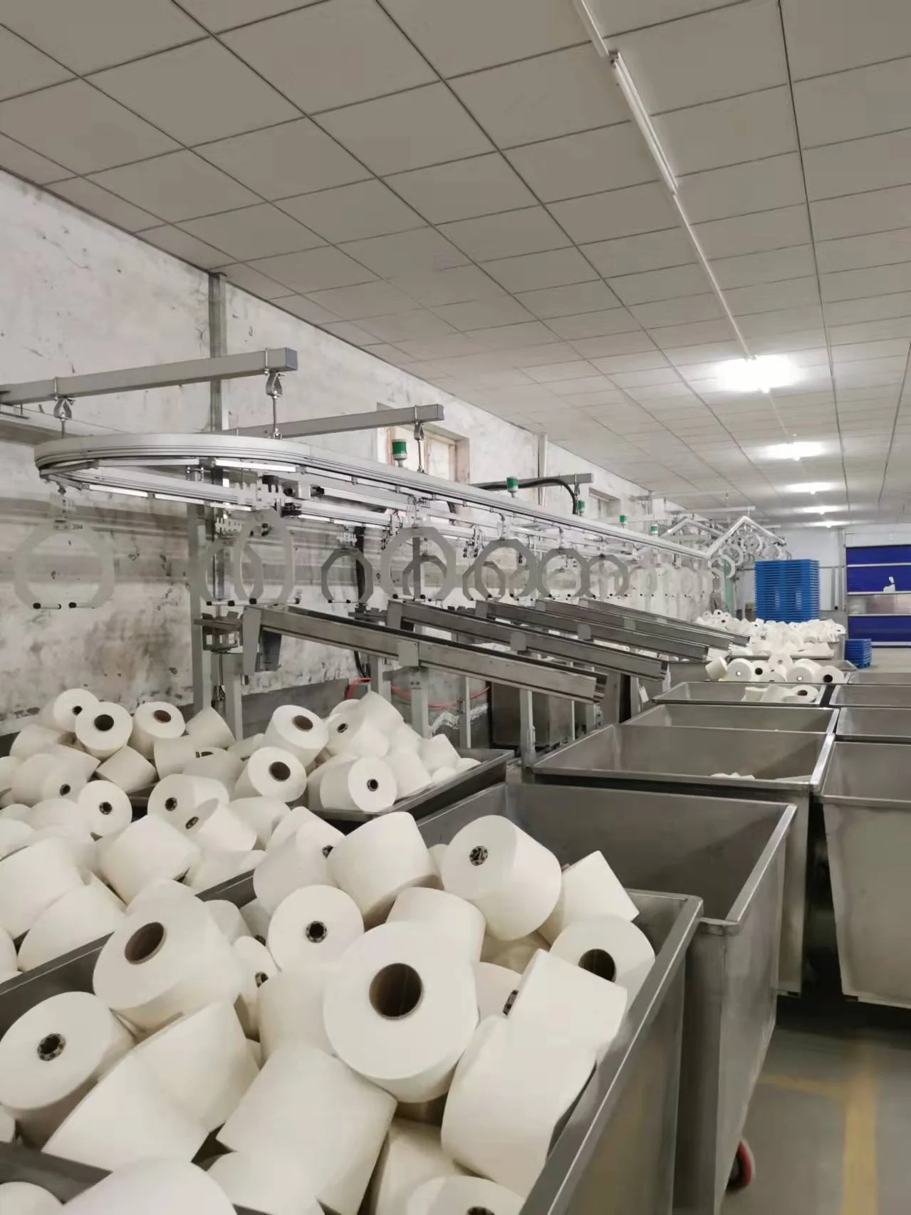 100% Polyester Recycled Virgin Ring Spun Raw White  Yarn Ne 30s/1 40s/1 50s/1