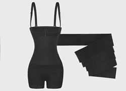 Langqin Factory Stock High Quality Wholesale Plus Size Shapewear High Waist Trainer Belt and Body Corset Combination