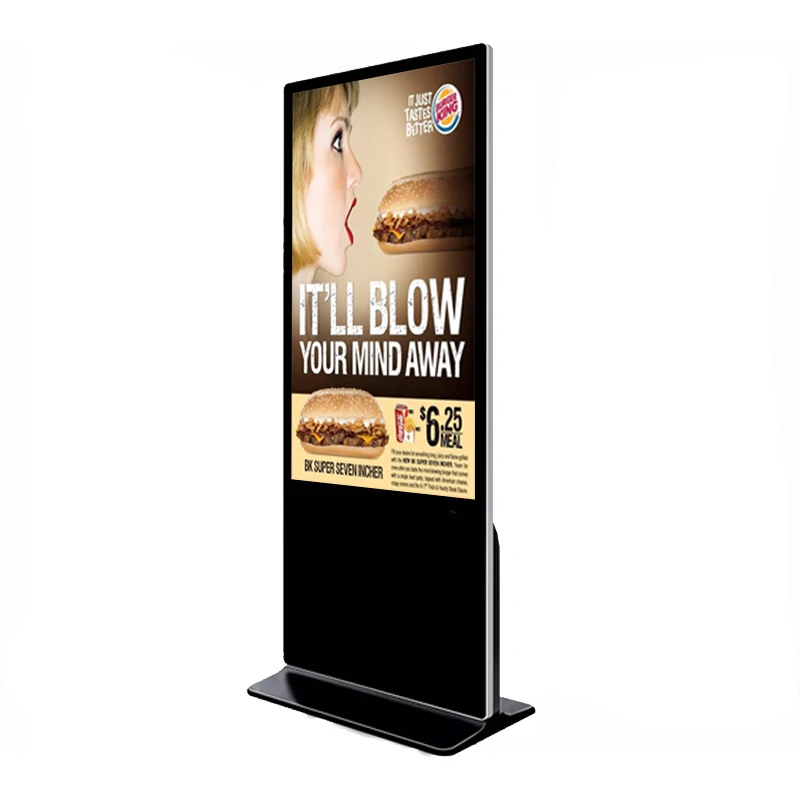Indoor Electronic Menu Board Full Hd Vertical Digital Signage Freestanding Lcd Advertising Display