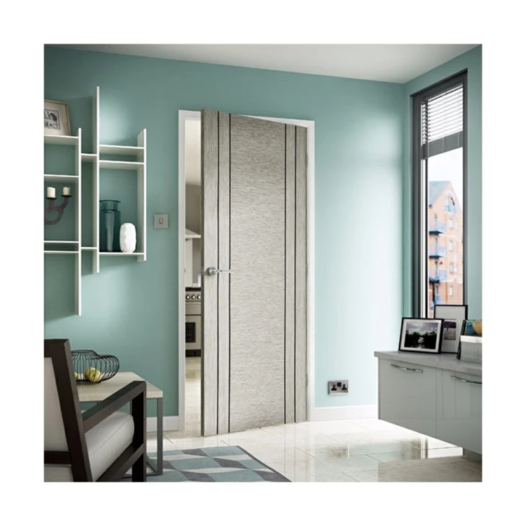 One-stop Service Cheap Steel Wood Interior Door WPC 6 Panel Bedroom Doors With Lock