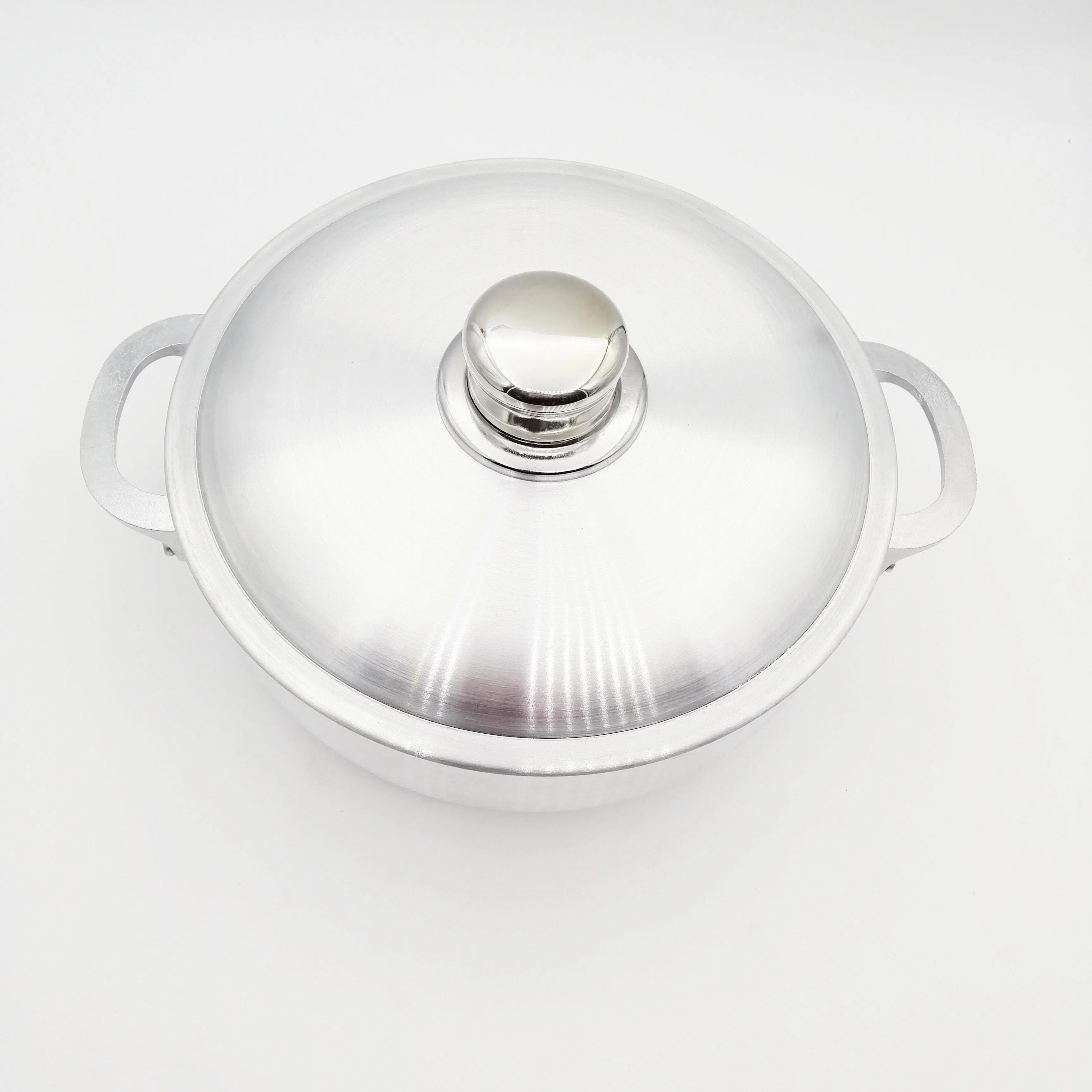 Made in China Durable household aluminum pot double ear aluminum flat bottom soup pot