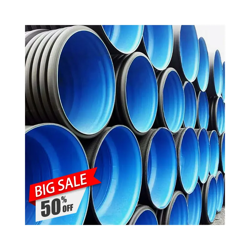 hdpe double wall corrugated pipe price list corrugated pipe coil fresh air duct 800mm hdpe double wall corrugated pipe