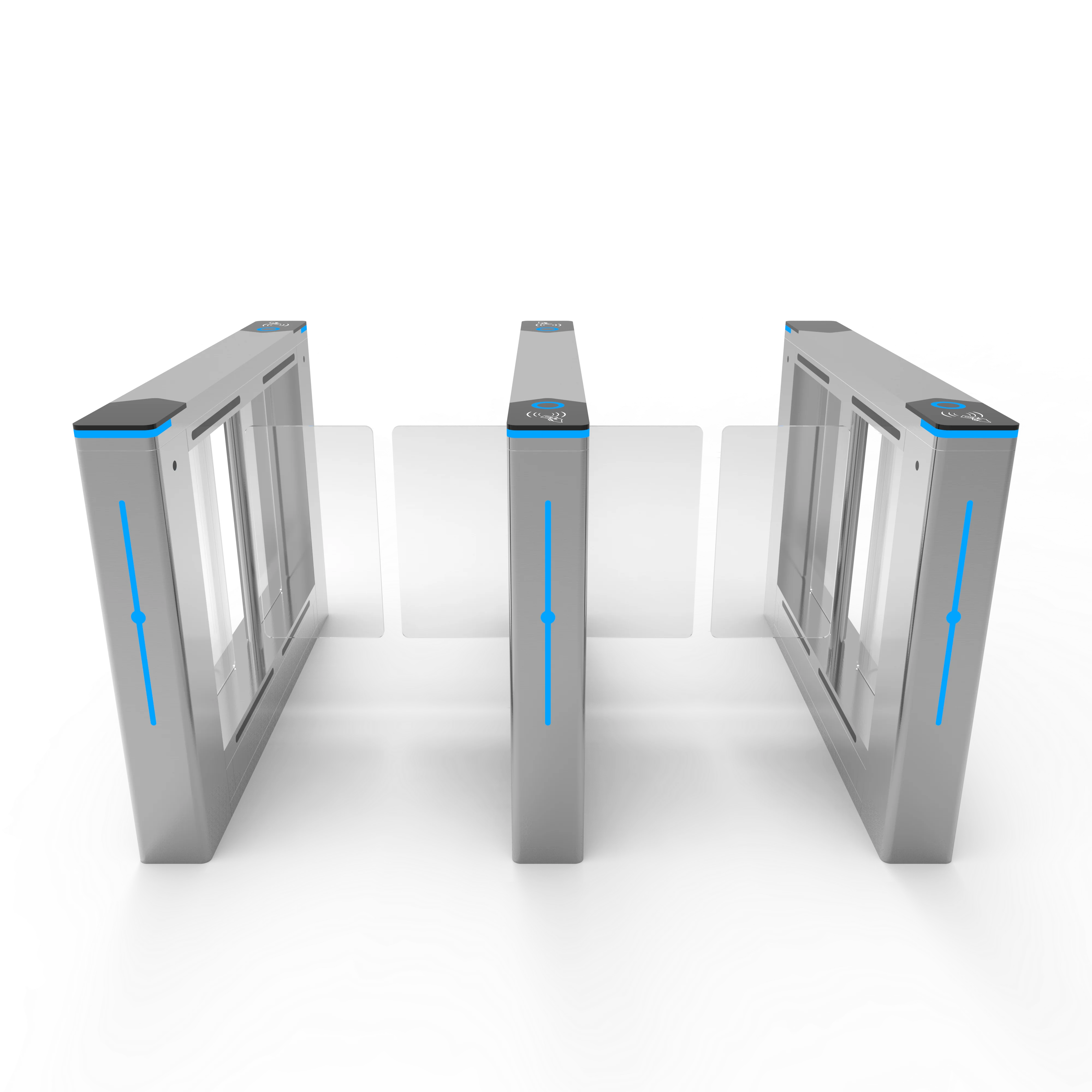 High Security Speed Gate Swing Barrier Turnstile Gate RFID Card  QR Entrance 304 SUS GYM School Office Block