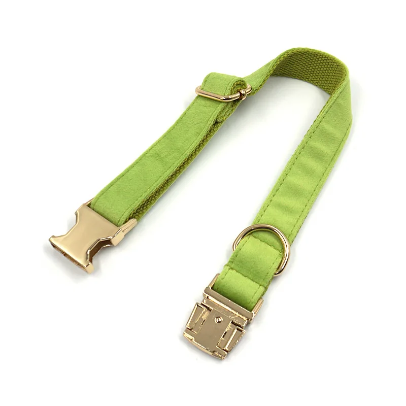 Wholesale Corduroy Polyester Composite Pet Collar Leash Customized Color and Logo Dog Collar Leash Set