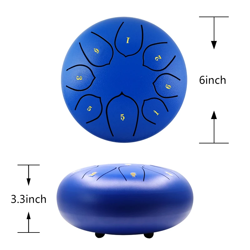 Гармонийные Ударные музыкальные инструменты 6 дюймов 8 note основные C стальной барабан для языка