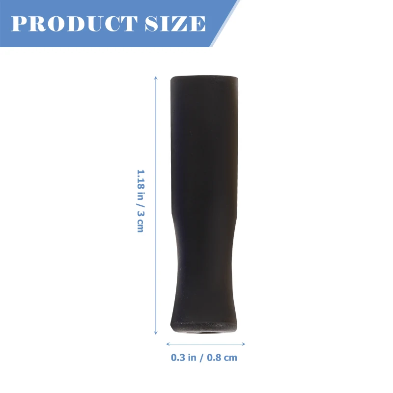 Custom Factory Wholesale 6MM Reusable silicone sleeve stainless steel straw mouth protector Silicone Drip Tips Mouthpiece Cover