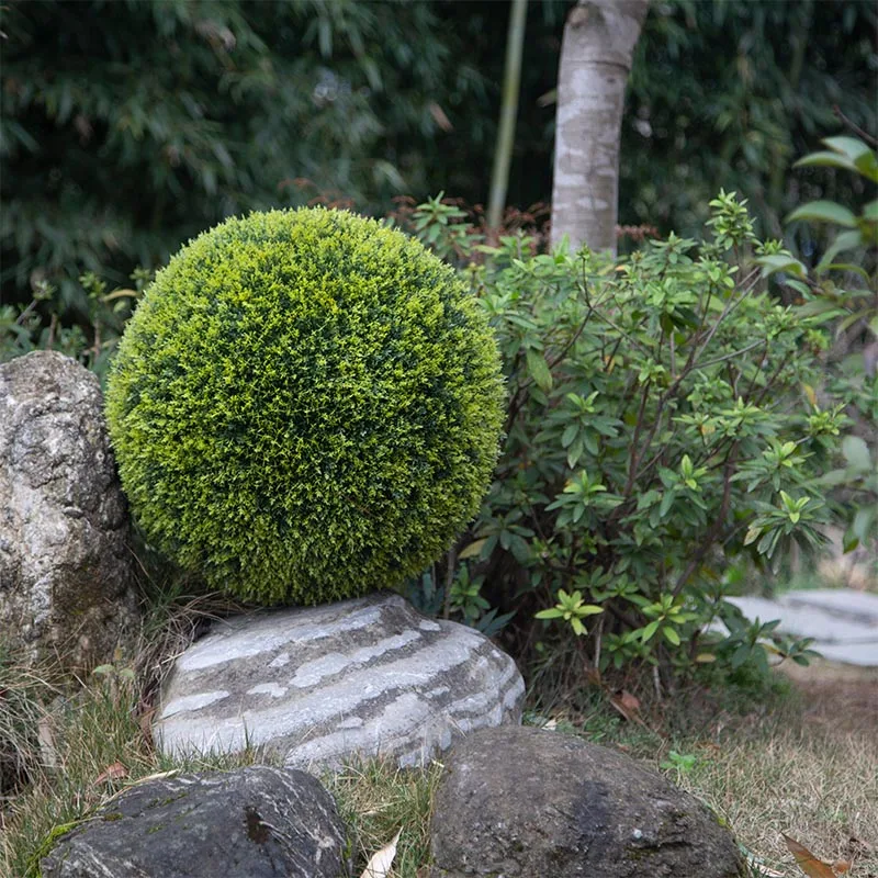 Xunmengyuan Artificial Two-forked Cypress Ball Hanging Fake Plants Balls for Indoor Outdoor, Garden, Wedding Party Decor