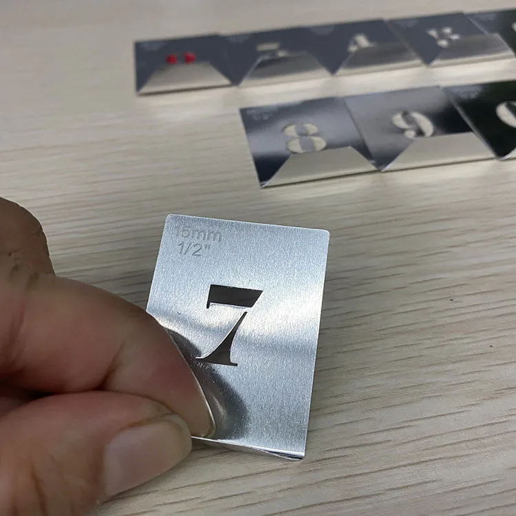 metal letters decoration alphabet stencil