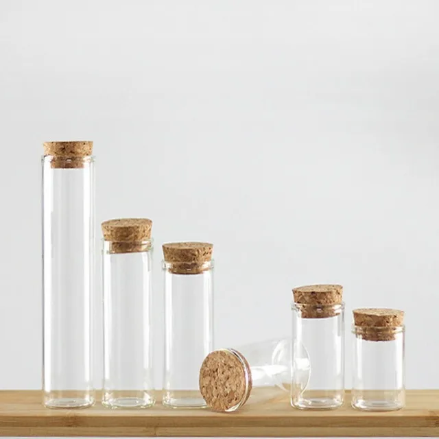 seller can be customized high borosilicate glass tube  glass bottle glass test tube with cork