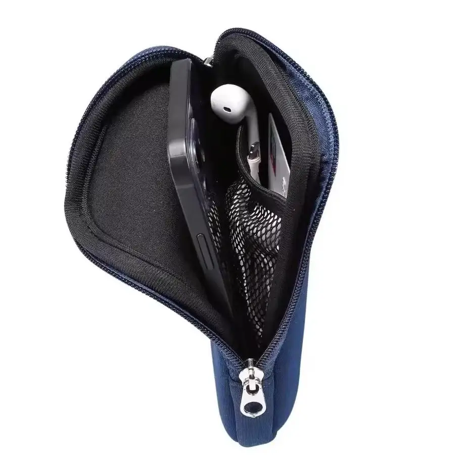 Hot Sale Custom Neoprene Phone Bag with Travel Carrying Strap Smart Phone Zipper Case for iPhone Cell Phone Pouch Daily Wallet