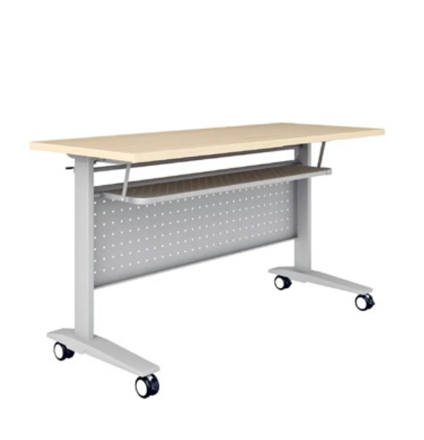 Folding Training Table And Chair Combination Conference Table Double Tutoring Class Study Desk Long Table Office Movable Desk