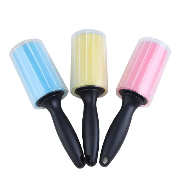 Portable Sticky Washable TPR Clothes Clean Brush Pet Hair Remover Lint Roller Reusable Floor Cleaning Adhesive Roller