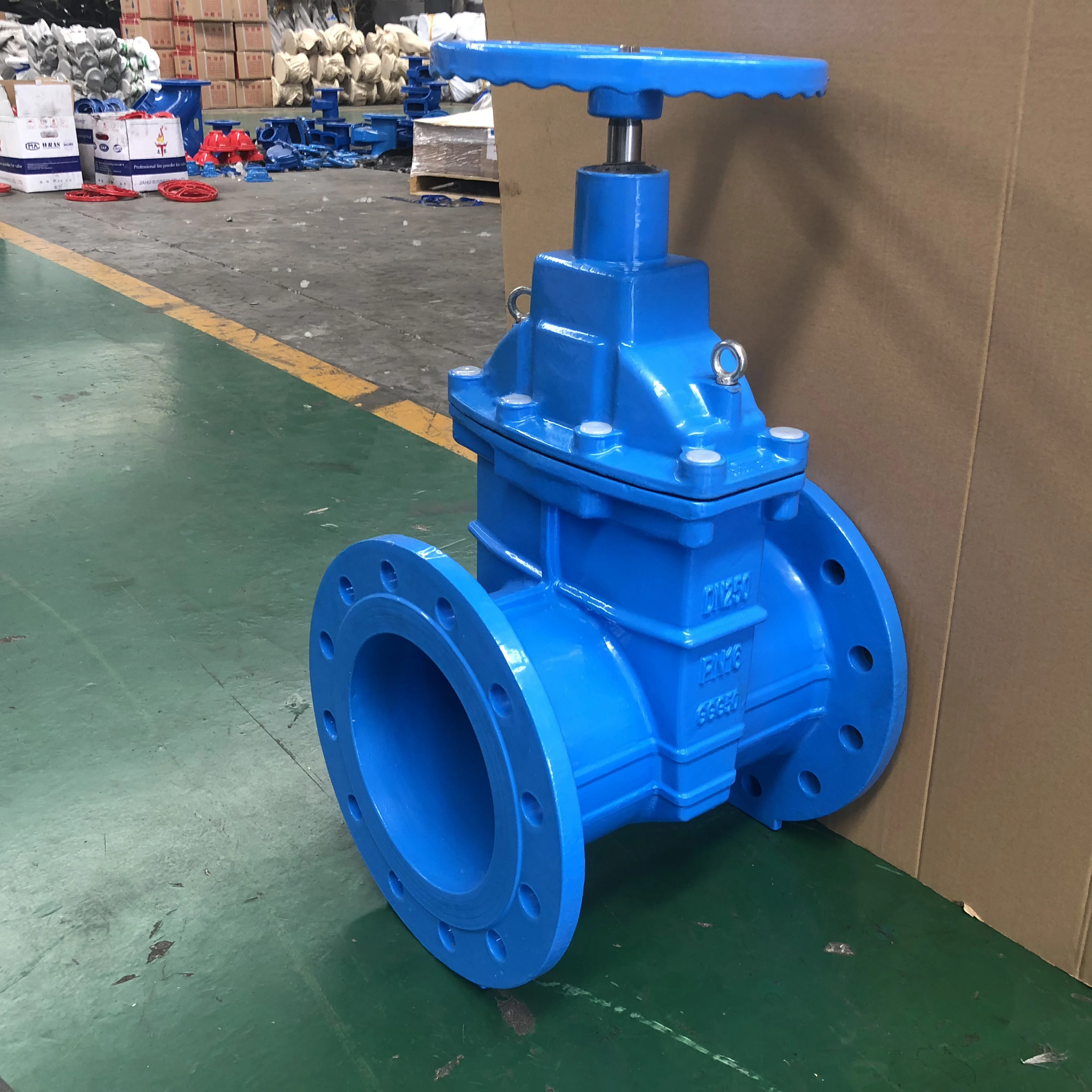 F5 DIN Non-Rising Stem Gate Valve Flange Ends Resilient Seat Rubber Seat Gate Valve
