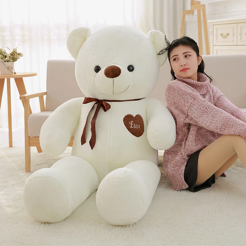 Custom New Hug Teddy Bear Plush Toys Large Valentines Day Cute Ribbon Cuddle Giant Teddy Bear Doll Stuffed Toy Teddy Bear Gift