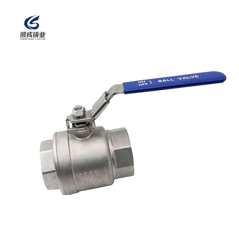 Shuncheng  2 PC ball valve stainless steel ball valve SS 304&316  for water,gas and oil