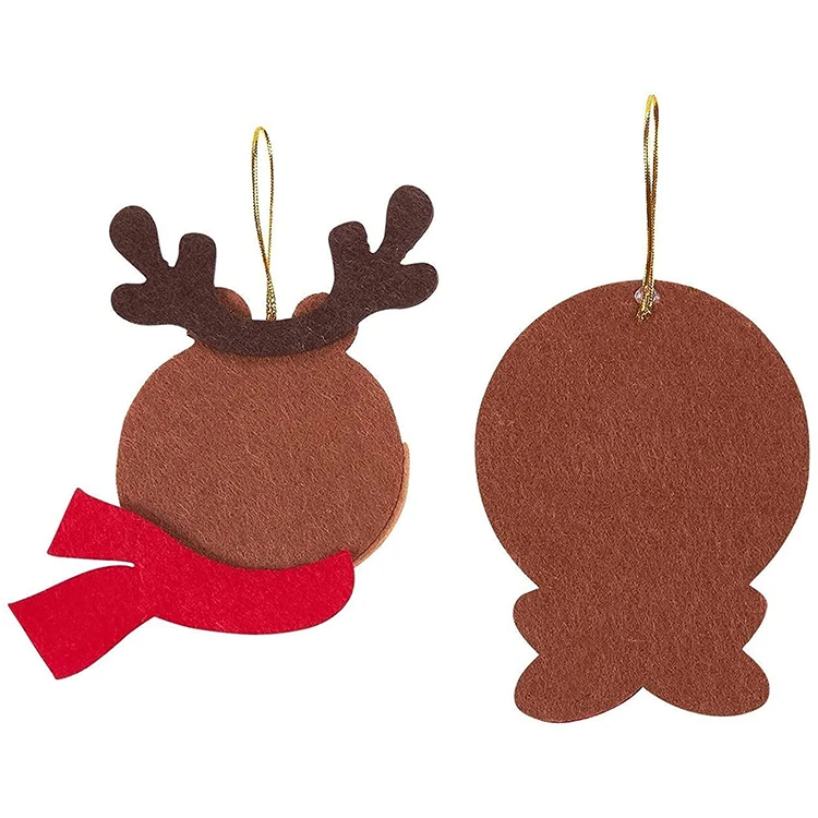 Reindeer Santa Claus Gingerbread Man Snowman felt Christmas tree Hanging Ornaments for Mini Xams Tree Decorations