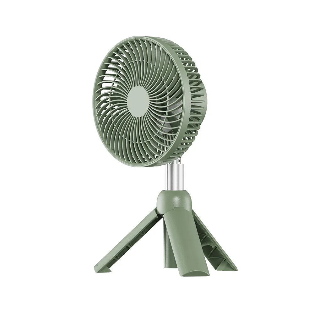 Outdoor telescopic camping fan with night light 4000mAh battery  with automatic shake head telescopic Fan