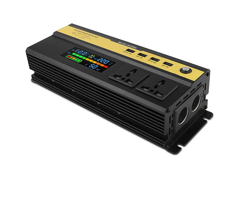 10000W/8000W/5000W/3000W LED Voltmeter Converter Transformer Universal EU Socket DC 12V To AC 220V Pure Sine Wave Inverter