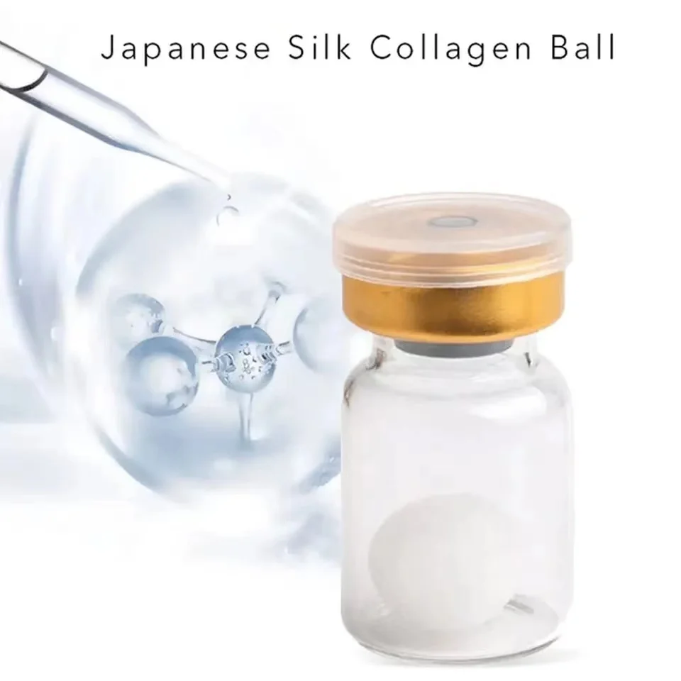 B 2024 Mini Pure Collagen Ball Soluble Silk Skin Care For Women Wrinkle Removal Silk Shrinking Brightening Ball Thread